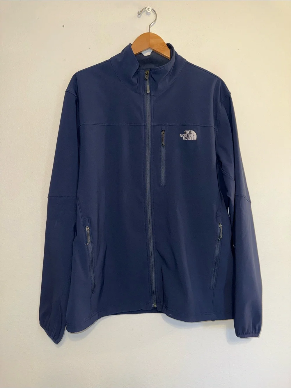 The North Face Men's Apex Soft Shell Full Zip Size Extra Large Navy